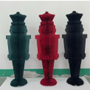 Paper Nutcracker In Warm Red