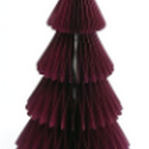 Set of 3 Claret Red Paper Christmas Trees 20cm