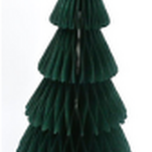 Set of 3 Dark Green Paper Christmas Trees 30cm