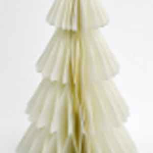 Set of 3 Winter White Paper Christmas Trees 20cm