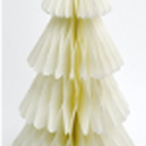 Set of 3 Winter White Paper Christmas Trees 25cm