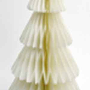 Set of 3 Winter White Paper Christmas Trees 30cm
