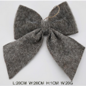 Fabric Hanging Brown Bow
