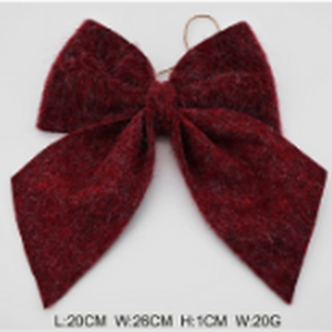 Fabric Hanging Burgendy Bow