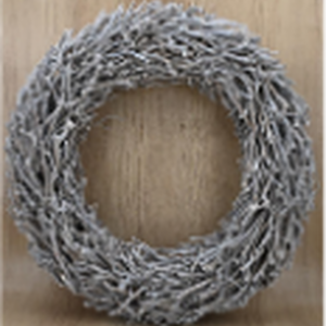 Rroot Branch Wreath Whitewash 62cm