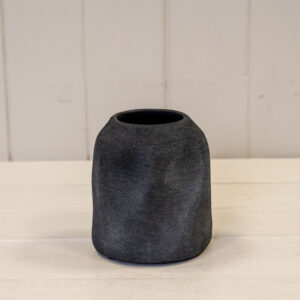 Grey Textured Small Sculptured Vase