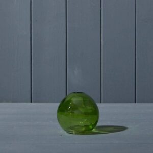 Emerald Green Globe Glass Vase