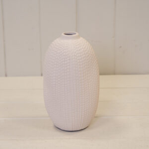 White Medium Textured Vase