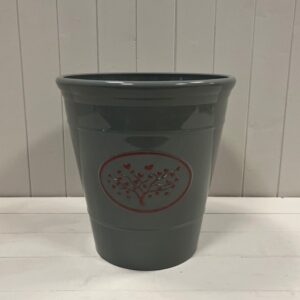 Grey Round Love Heart Tree Planter