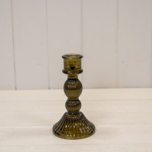 Medium Olive Green Decorative Candle Holder