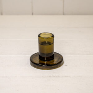 Olive Green Smooth Small Candle Holder