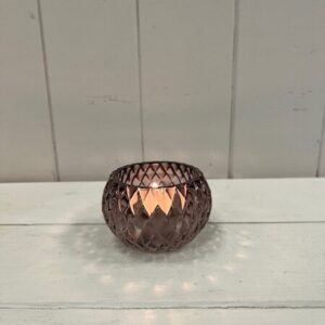 Amethyst Diamond Pattern Tealight Holder