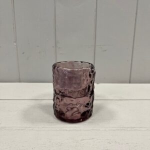 Large Amethyst Straight Textured Candle Holder