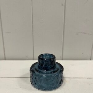 Blue Textured Candle Holder