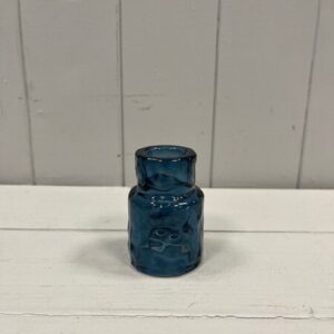 Small Blue Textured Candle Holder