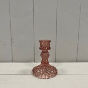 Rose Glass Candle Holder