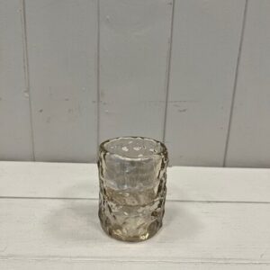Large Smokey Brown Straight Textured Candle Holder