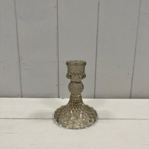 Smokey Brown Glass Candle Holder