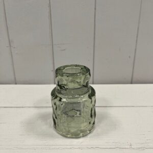 Large Vintage Green Textured Candle Holder