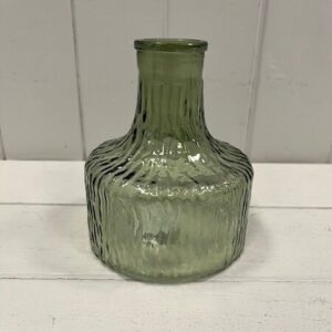 Vintage Green Decorative Glass Bottle