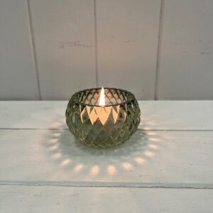 Vintage Green Diamond Pattern Tealight Holder