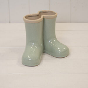 Sage Green Ceramic Wellingtons Vase Large