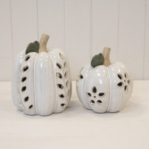 LED Pumpkin with Open Leaf detail