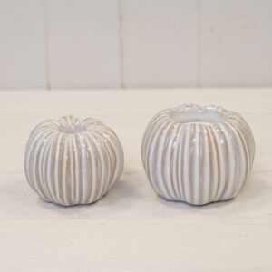 Ceramic Natural Pumpkin Candle holder