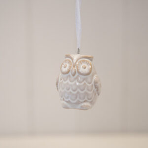 Hanging Ceramic Natural Owl