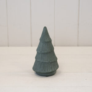 Green Ribbed Stoneware Christmas Tree 13.5cm