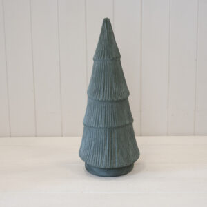 Green Ribbed Stoneware Christmas Tree 37.5cm