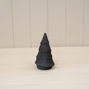 Black Ribbed Stoneware Christmas Tree 13.5cm
