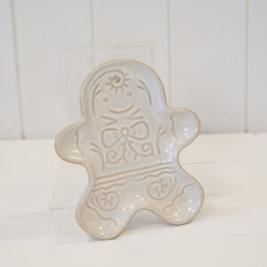 Ceramic Natural Gingerbread Man Plate