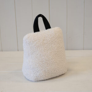 Cream Boucle Door Stop