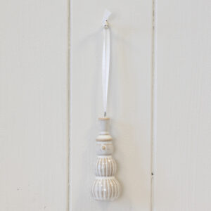 Hanging Ceramic Natural Snowman