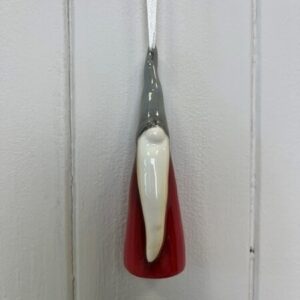 Red/Grey Ceramic Enchanted Santa Hanger