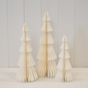 Set of 3 White Standing Trees