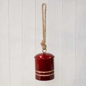 Glossy Red Metal Cowbell on Hanger