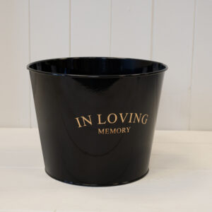 Black Zinc Memorial Planter
