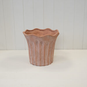 Terracotta Fluted Stoneware Pot