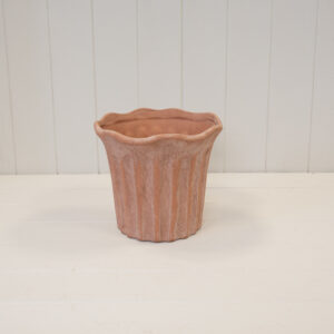 Terracotta Fluted Stoneware Pot