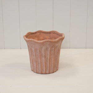 Terracotta Fluted Stoneware Pot