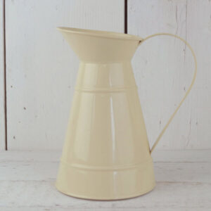 Cream Zinc Jug 20cm 2 ridges